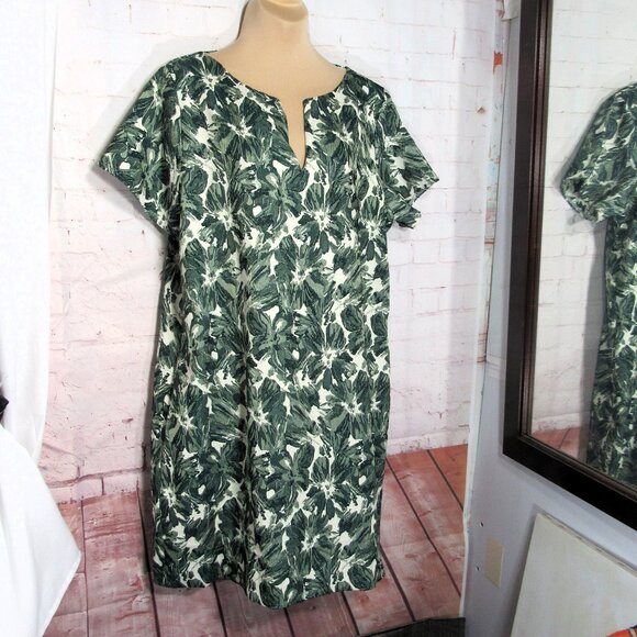 Abbey Glass Dresses & Skirts - ABBEY GLASS, NWT $195.00 COASTAL HIBISCUS PRINT DRESS, SHIFT / SHEATH  XL,16/18